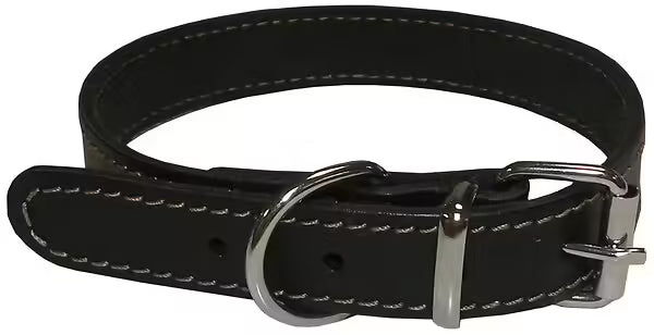 AIME COLLIER CUIR NOIR ECO S 26-32CM