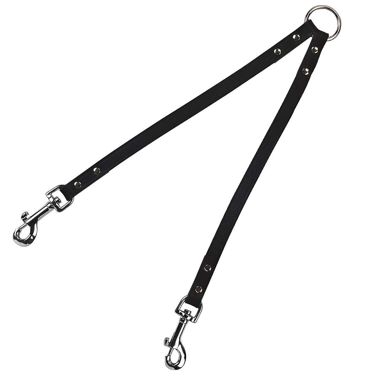 Laisse double Accouple en cuir
