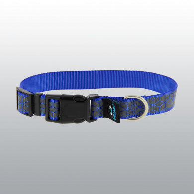 COLLIER MOTIF REFLECH. BLEU 38-60CM