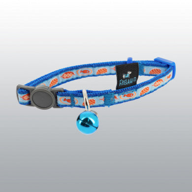 COLLIER CHAT MOTIF BLEU