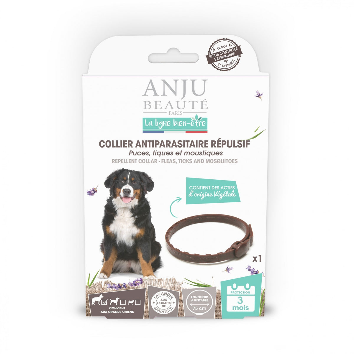 Collier antiparasitaire répulsif chien