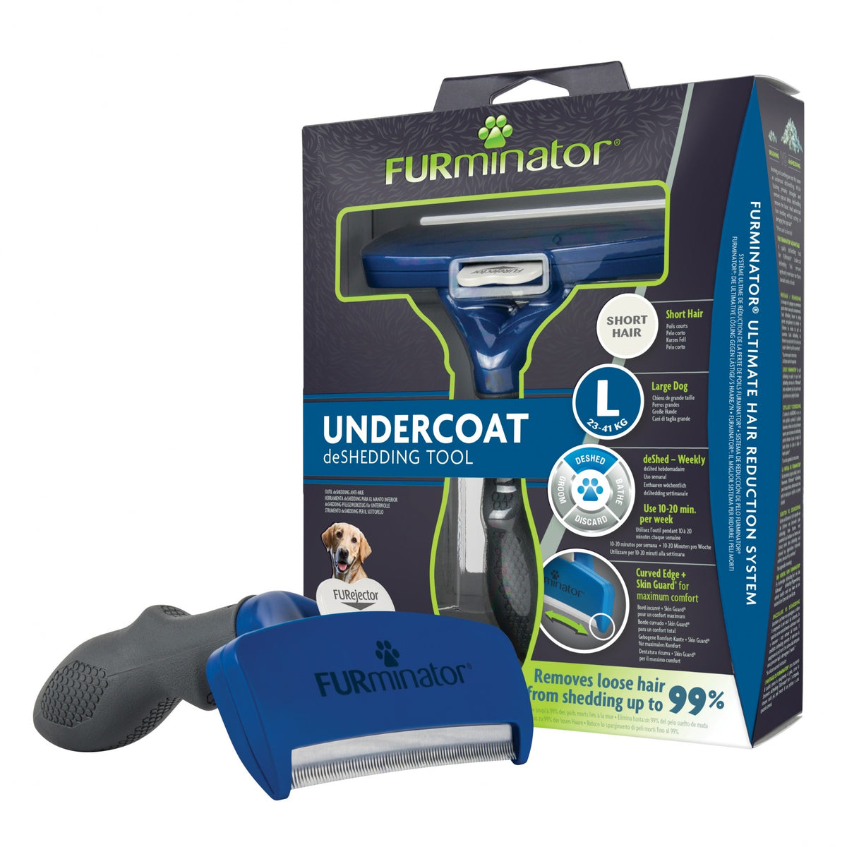 Brosse Furminator poils courts